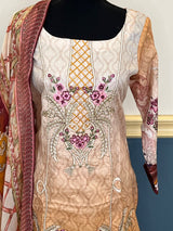 Pakistani Stitched Embroidered lawn Salwar kameez ready to ship