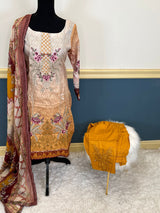 Pakistani Stitched Embroidered lawn Salwar kameez ready to ship