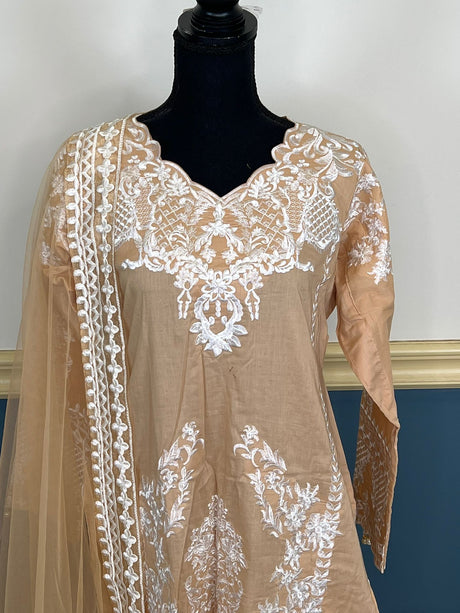 Pakistani lawn stitched  Embroidered Suit Ready To Ship