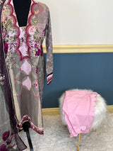 Pakistani lawn stitched  Embroidered Suit Ready To Ship