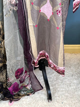 Pakistani lawn stitched  Embroidered Suit Ready To Ship