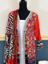 Pakistani lawn stitched  Embroidered Suit Ready To Ship