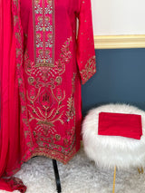 Pakistani lawn stitched  Embroidered Suit Ready To Ship