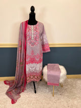 Pakistani Stitched Embroidered lawn Salwar kameez ready to ship