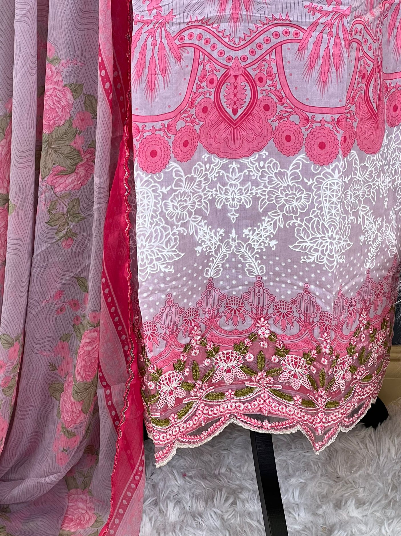 Pakistani Stitched Embroidered lawn Salwar kameez ready to ship