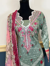 Pakistani Stitched Embroidered lawn Salwar kameez ready to ship