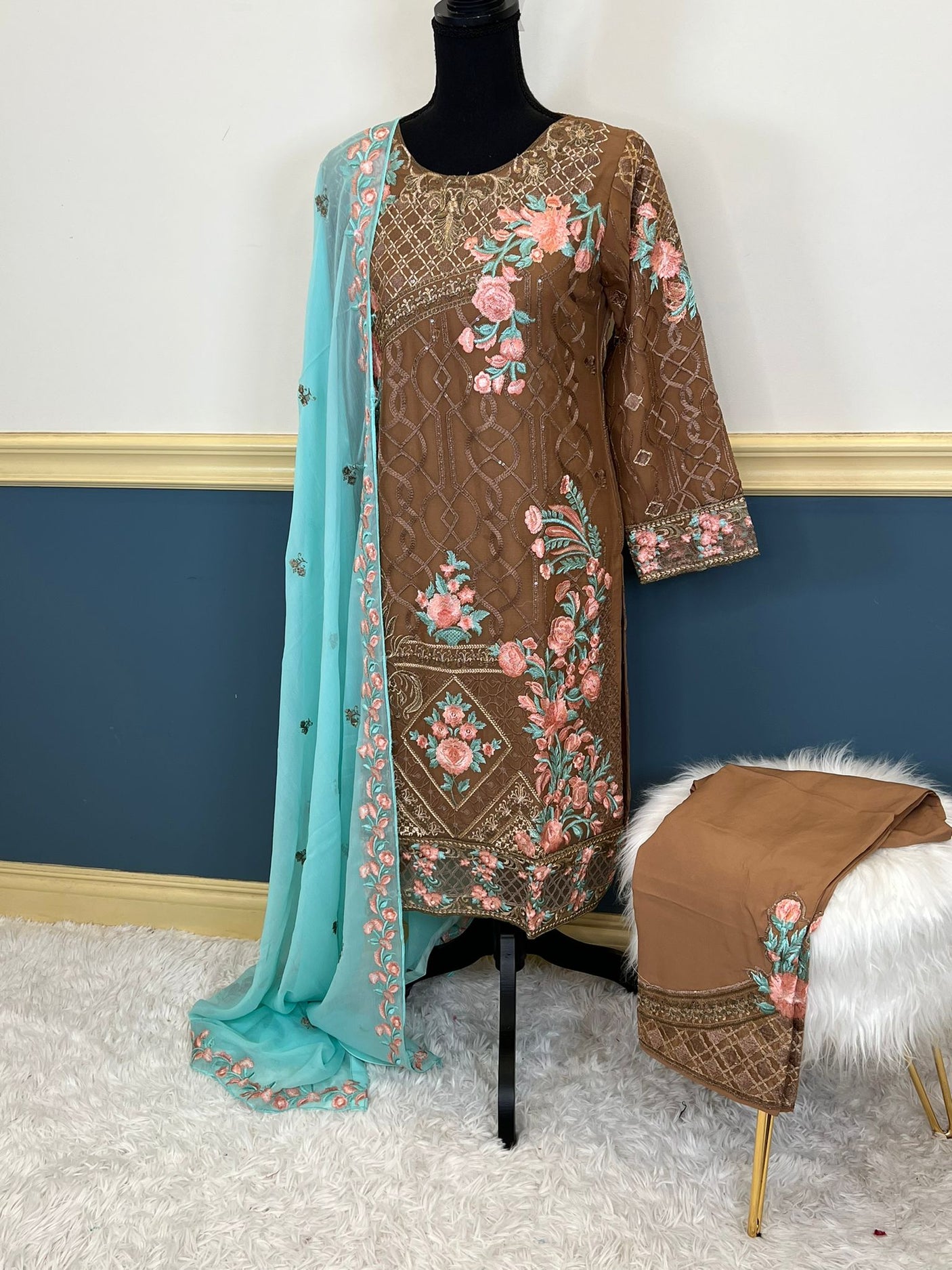 Pakistani Embroidered Party wear  Ready To Ship
