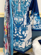 Pakistani Stitched Embroidery Lawn Suit Ready To Ship