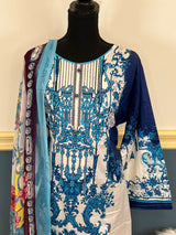 Pakistani Stitched Embroidery Lawn Suit Ready To Ship