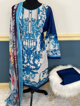 Pakistani Stitched Embroidery Lawn Suit Ready To Ship