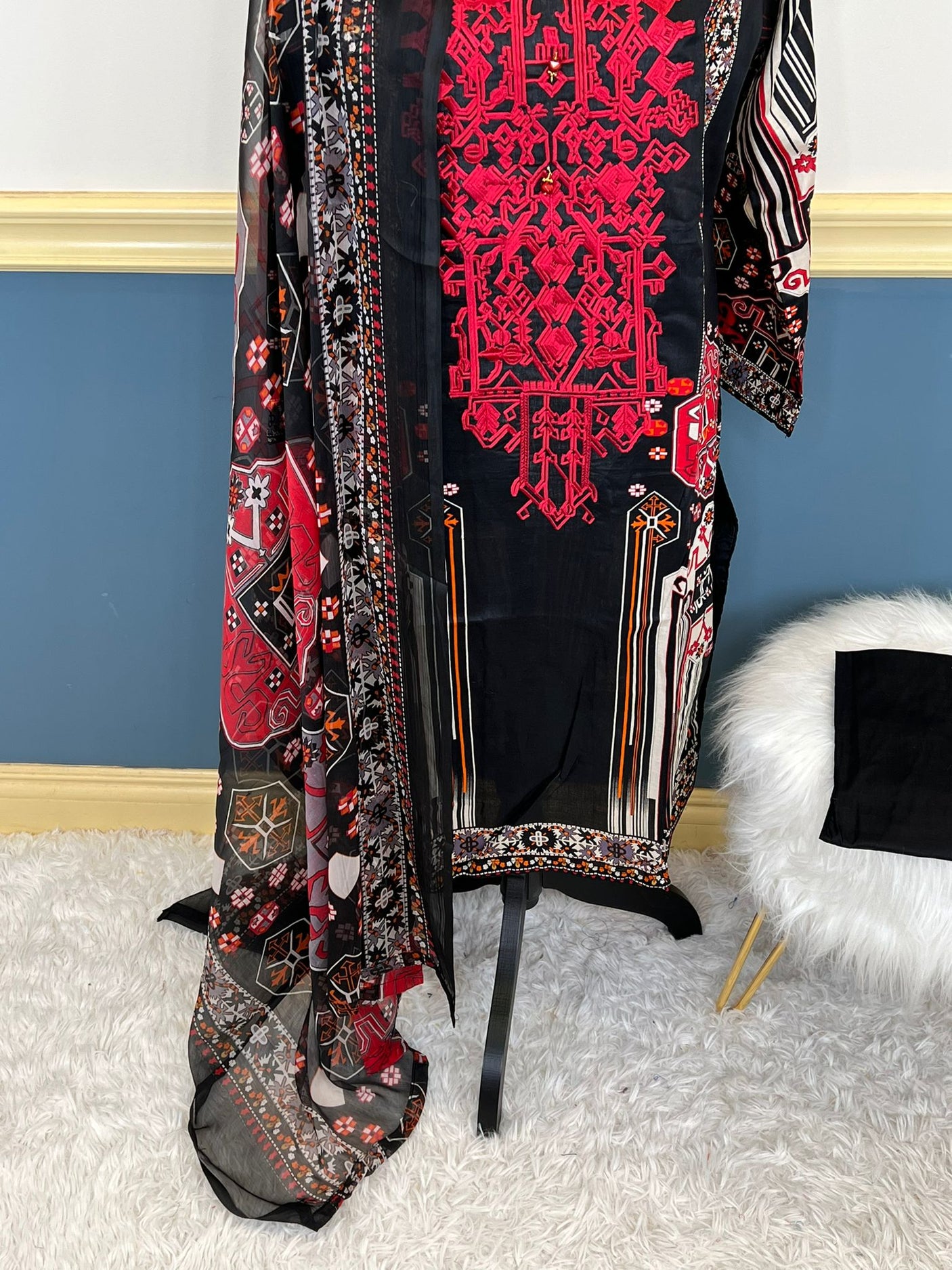 Pakistani Stitched Embroidery Lawn Suit Ready To Ship