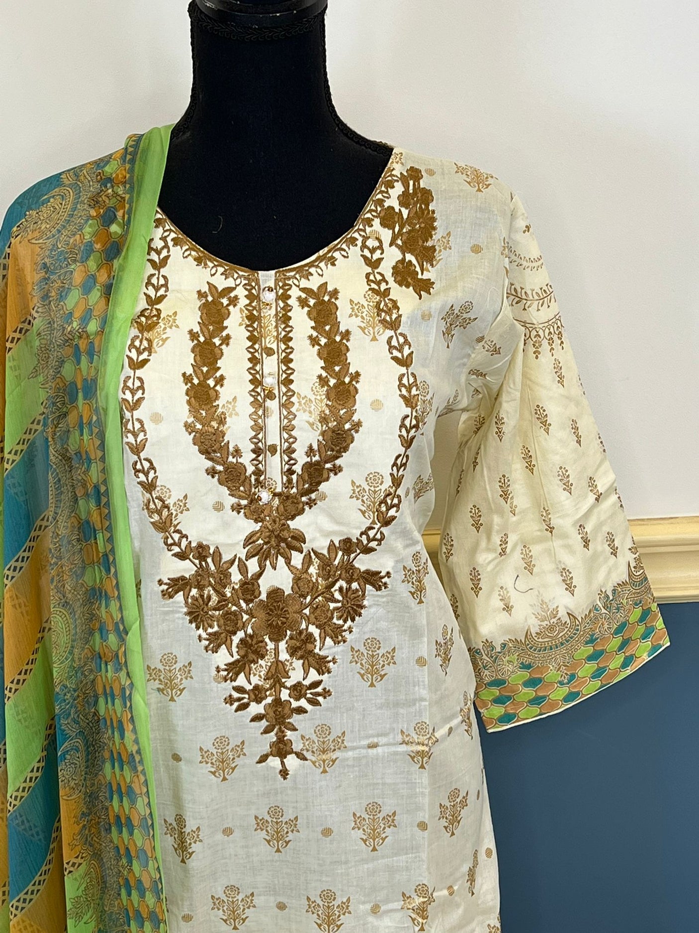 Pakistani Stitched Embroidery Lawn Suit Ready To Ship