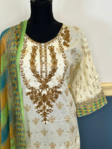 Pakistani Stitched Embroidery Lawn Suit Ready To Ship