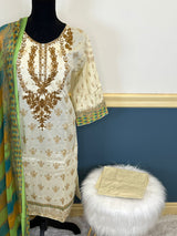 Pakistani Stitched Embroidery Lawn Suit Ready To Ship
