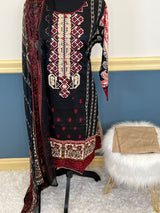 Pakistani Stitched Embroidery Lawn Suit Ready To Ship