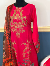 Pakistani Stitched Embroidered lawn Salwar kameez ready to ship