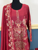 Pakistani Stitched Embroidered lawn Salwar kameez ready to ship