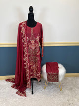 Pakistani Stitched Embroidered lawn Salwar kameez ready to ship