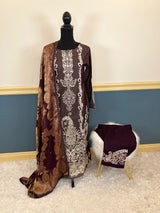 Pakistani Stitched Embroidered lawn Salwar kameez ready to ship