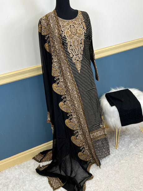 Pakistani Stitched Embroidered lawn Salwar kameez ready to ship