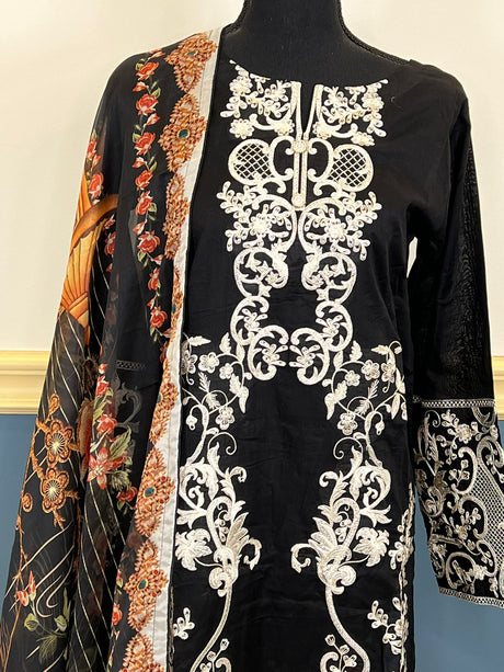 Pakistani Stitched Embroidered lawn Salwar kameez ready to ship