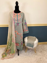 Pakistani Stitched Embroidered lawn Salwar kameez ready to ship
