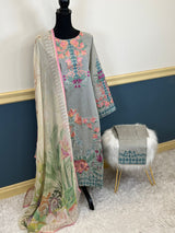 Pakistani Stitched Embroidered lawn Salwar kameez ready to ship