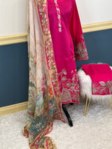 Pakistani Stitched Embroidered lawn Salwar kameez ready to ship