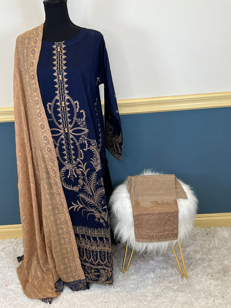 Pakistani Stitched Embroidered lawn Salwar kameez ready to ship