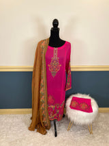 Pakistani Stitched Luxury Embroidered lawn Salwar kameez ready to ship