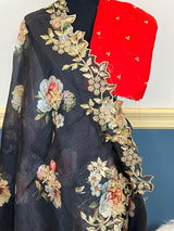 Pure Organza Saree with Stiched Blouse