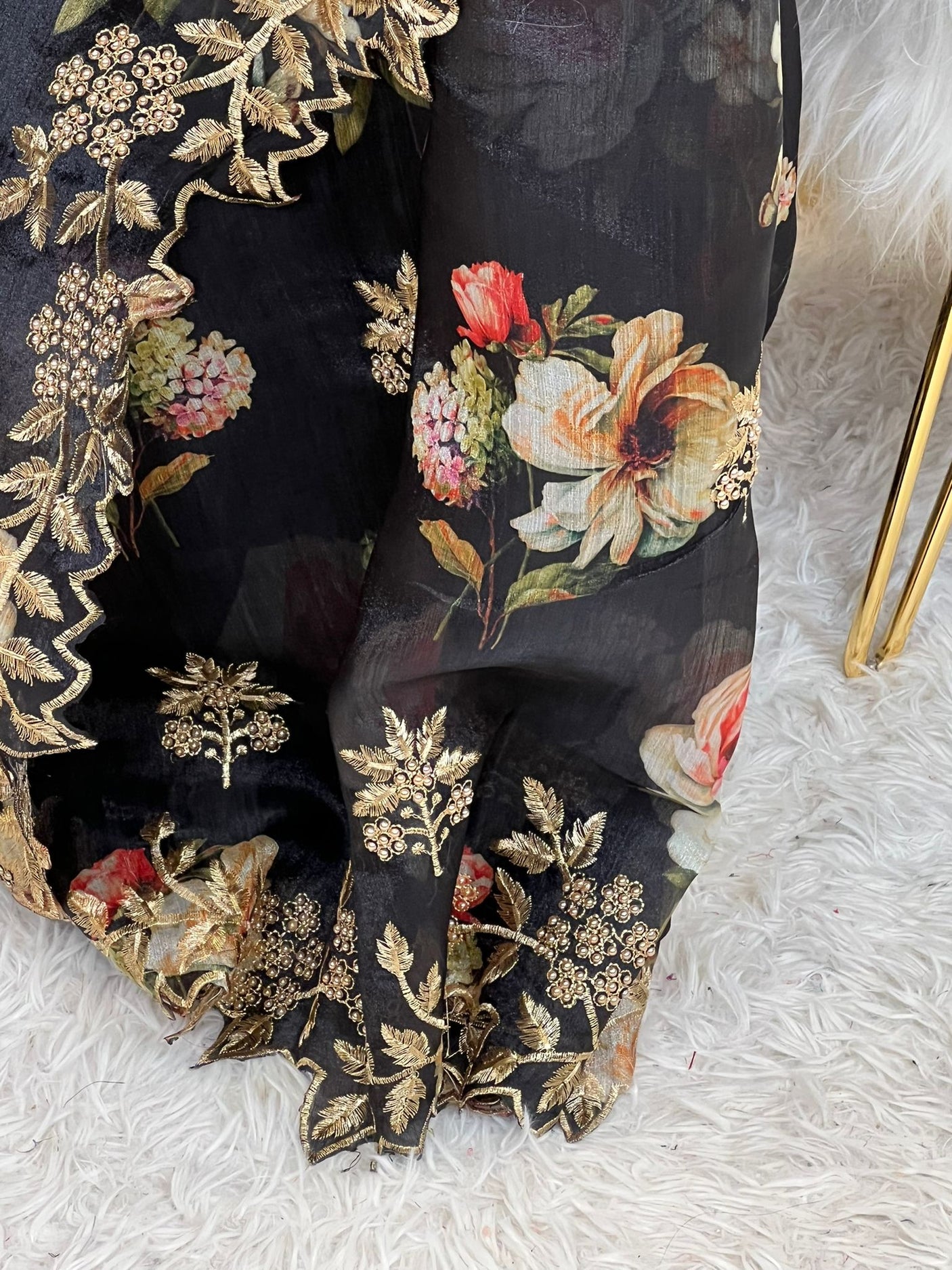 Pure Organza Saree with Stiched Blouse