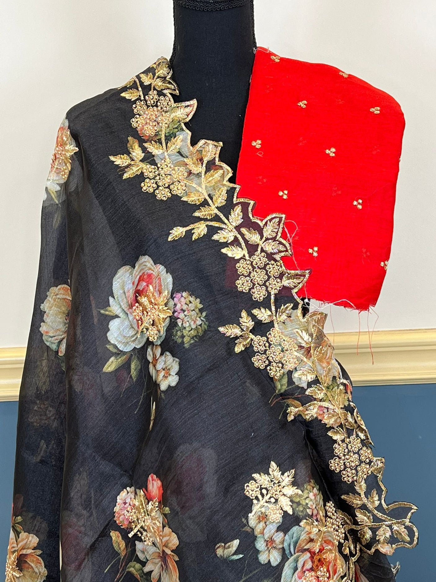 Pure Organza Saree with Stiched Blouse