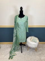 Indian Cotton Stitched Embroidery Suit Ready To Ship