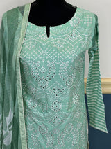 Indian Cotton Stitched Embroidery Suit Ready To Ship