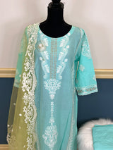 Indian Cotton Stitched Embroidery Suit Ready To Ship