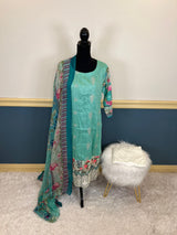 Indian Cotton Stitched Embroidery Suit Ready To Ship