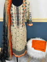 Indian Cotton Stitched Embroidery Suit Ready To Ship