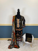 Indian Cotton Stitched Embroidery Suit Ready To Ship