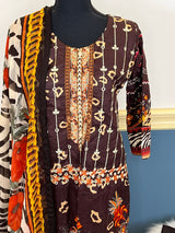 Indian Cotton Stitched Embroidery Suit Ready To Ship