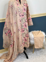 Pakistani Stitched Luxury Embroidered lawn Salwar kameez ready to ship