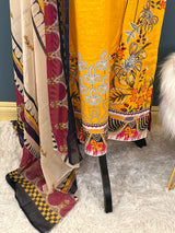 Indian Cotton Stitched Embroidery Suit Ready To Ship