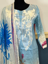 Indian Cotton Stitched Embroidery Suit Ready To Ship