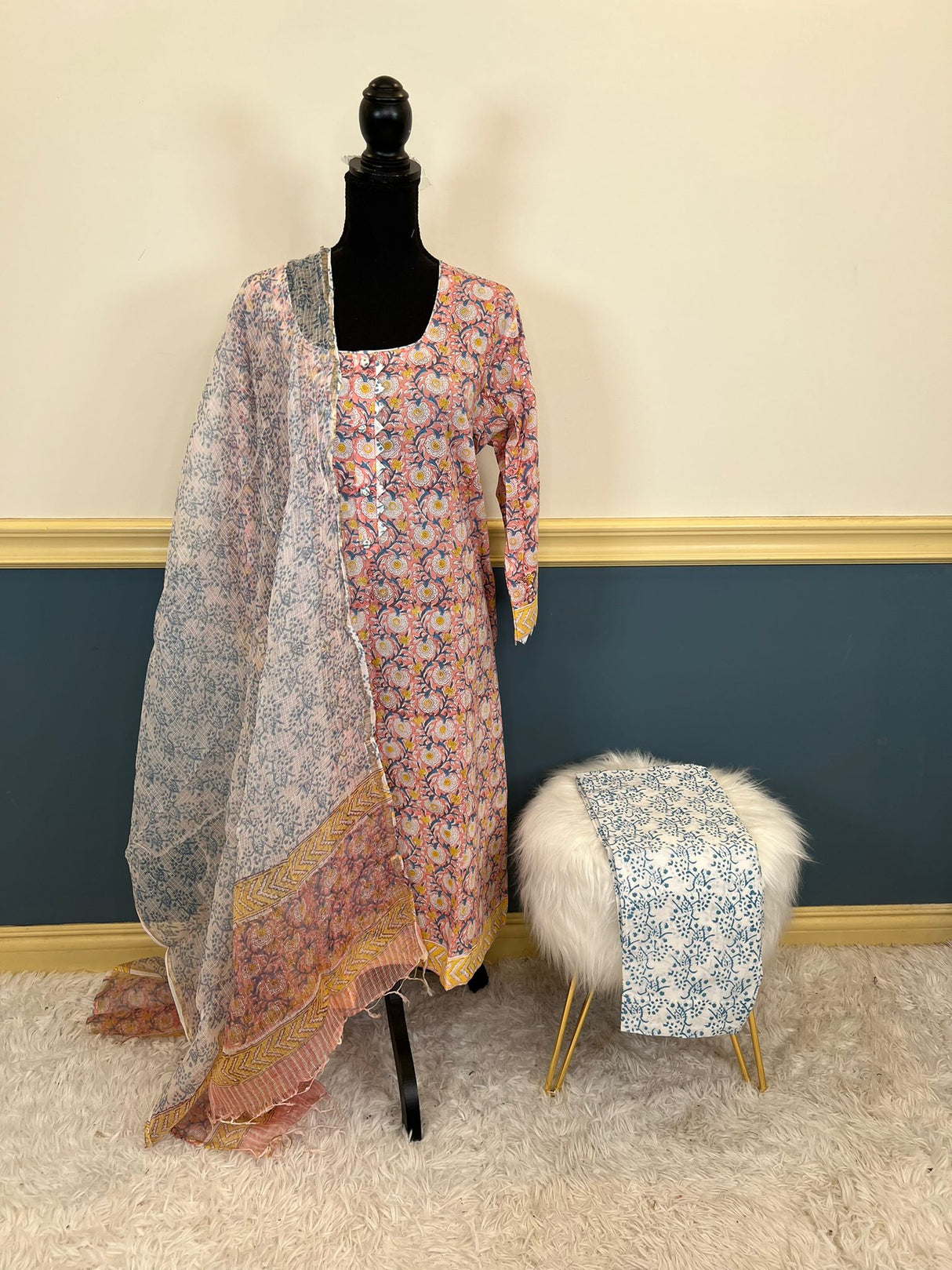 Indian Soft Cotton Stitched Suit Ready To Ship