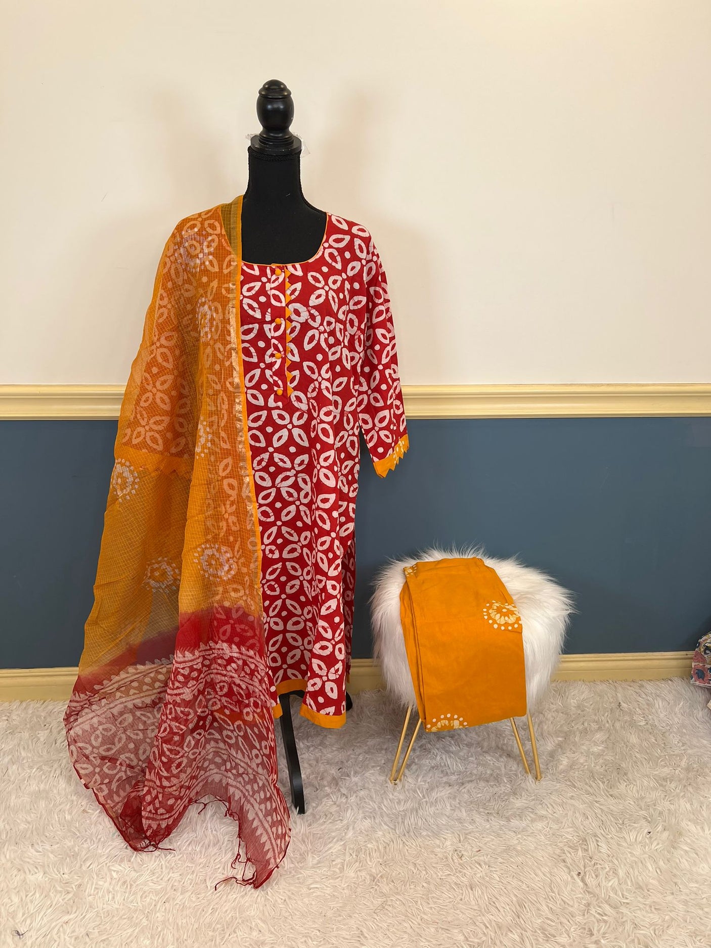 Indian Soft Cotton Stitched Suit Ready To Ship