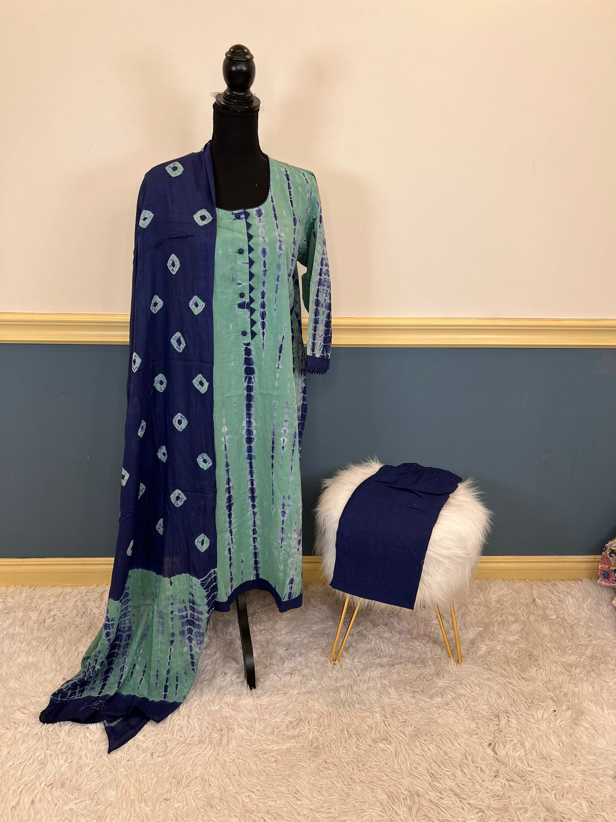 Indian Soft Cotton Stitched Suit Ready To Ship