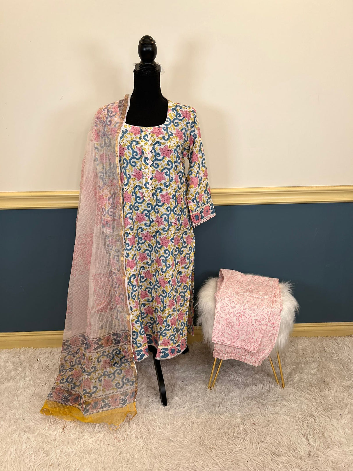 Indian Soft Cotton Stitched Suit Ready To Ship