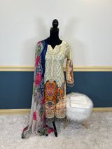 Indian Cotton Stitched Embroidery Suit Ready To Ship