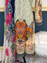 Indian Cotton Stitched Embroidery Suit Ready To Ship