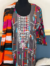 Indian Cotton Stitched Embroidery Suit Ready To Ship